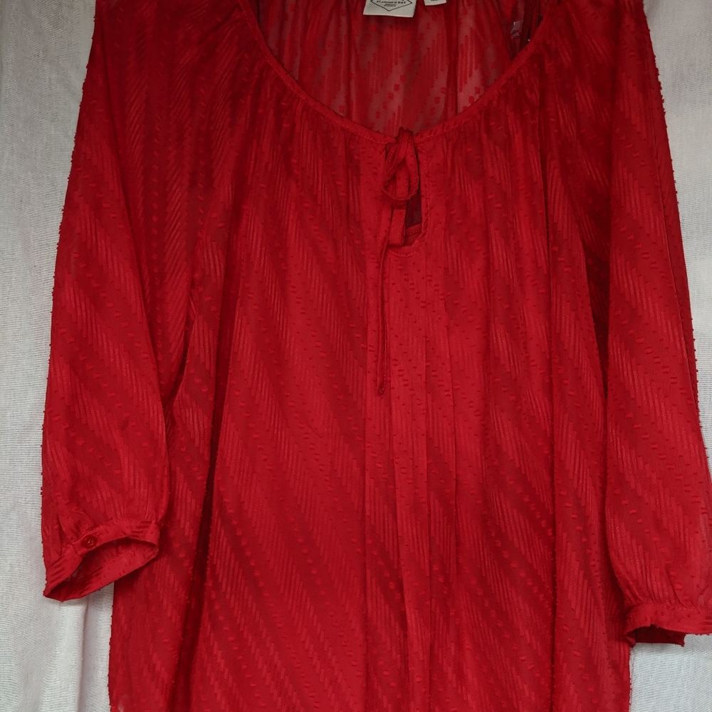 St. John's Bay 1x sheer blouse
